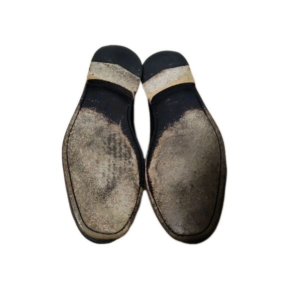 Belvedere Florence Brown Woven Leather Crocodile Toe Vamp Shoes Men's Size 9 M - Picture 6 of 9